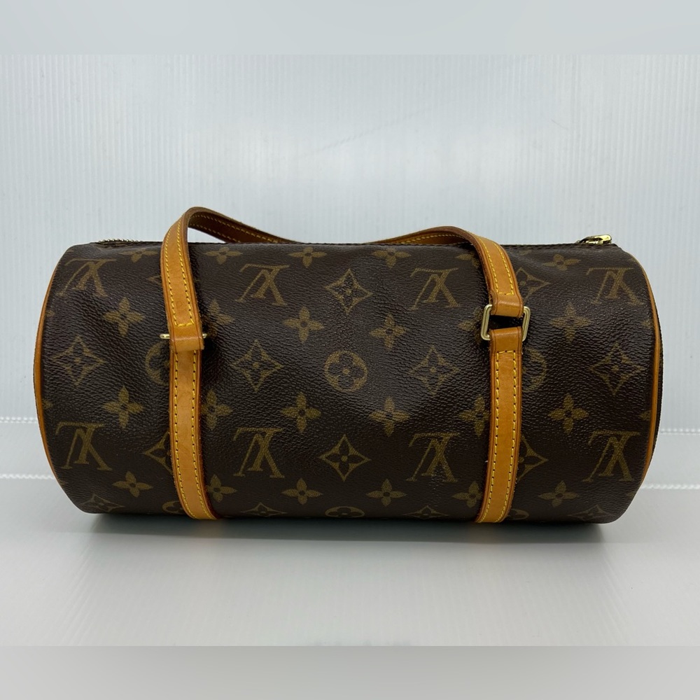 Louis Vuitton Papillon 26 Brown Monogram Canvas Barrel Bag